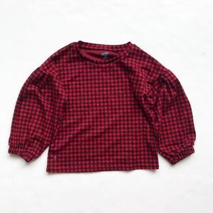 Old Navy black/red gingham top EUC XS(5T)